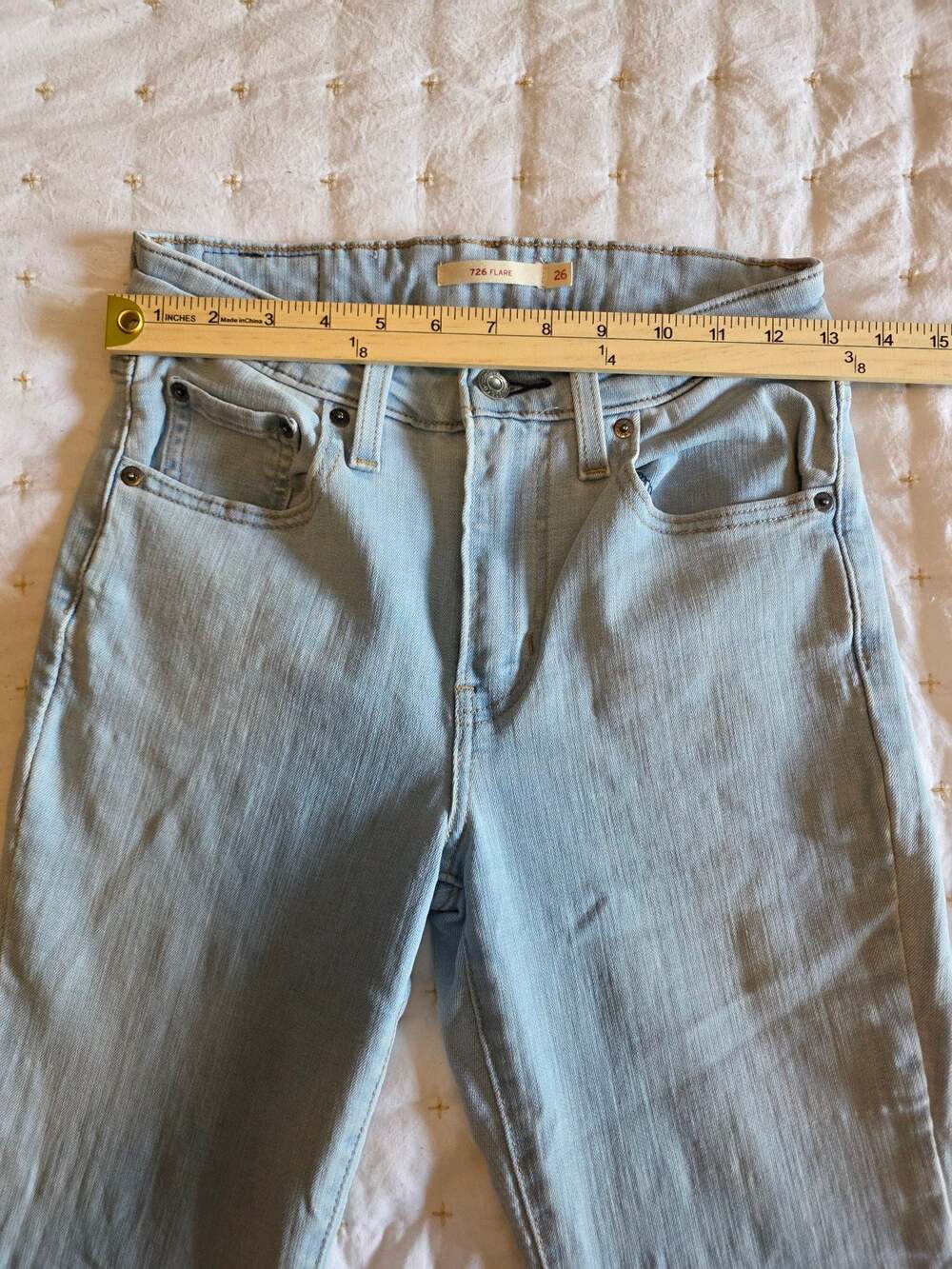 Levi's 726 High-Rise Flare Jeans in Light Wash - Picture 4 of 7